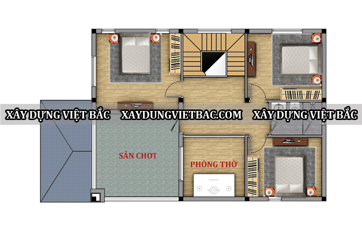 mau biet thu mai nhat 2 tang 13x8m3