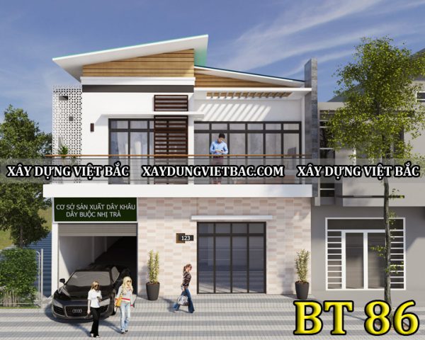 mau biet thu hien dai 2 tang 10x20m