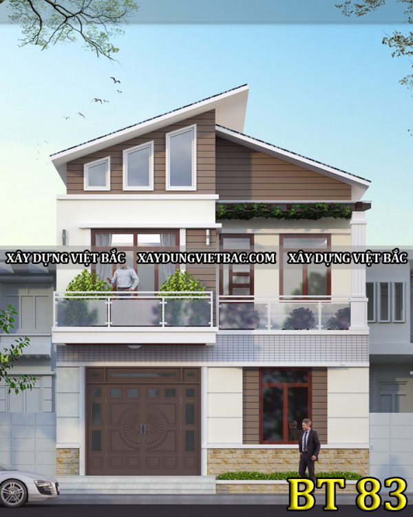 mau biet thu hien dai 2 tang 8x12m