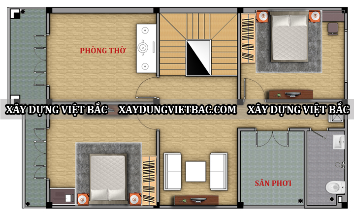 mau biet thu hien dai 2 tang 8x12m2