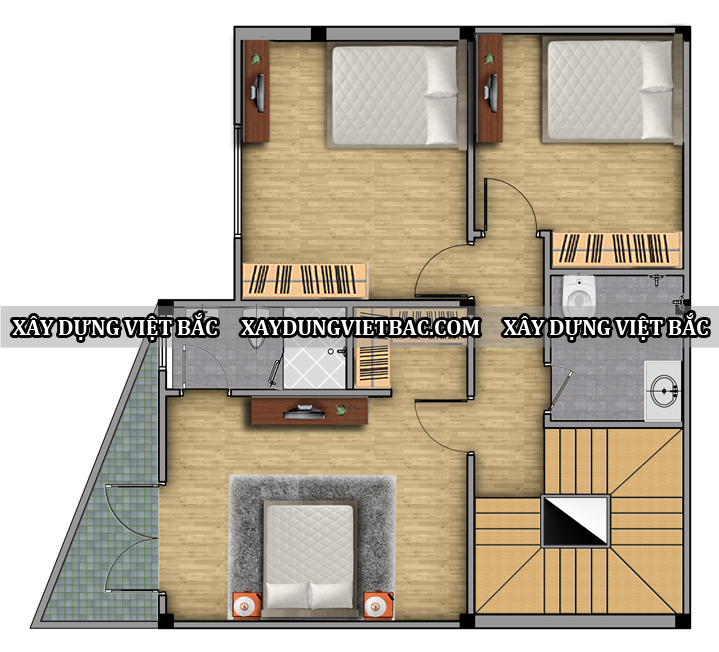mau biet thu hien dai 2 tang 9x10m2