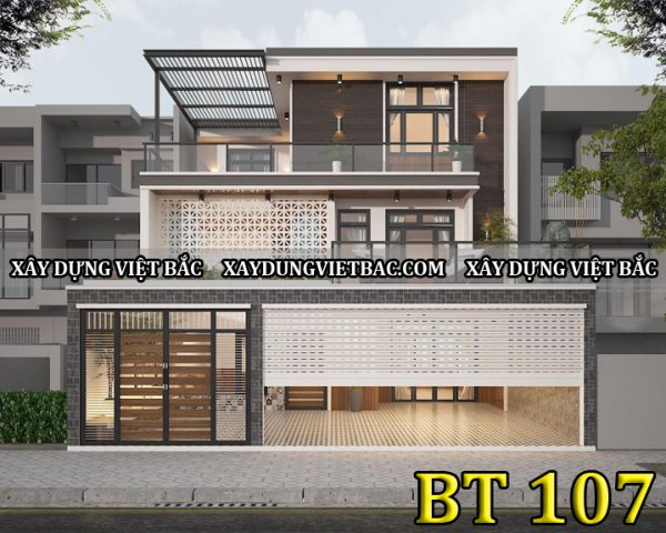 mau biet thu hien dai 3 tang 10x18m
