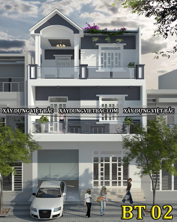 mau biet thu hien dai 3 tang 8x11m