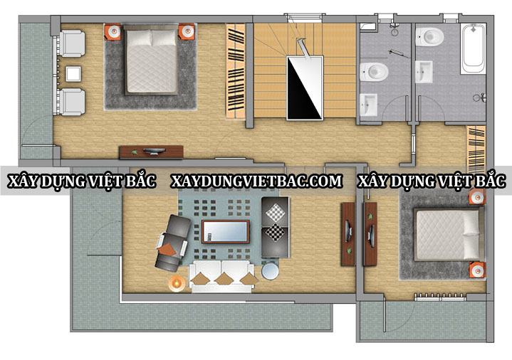 mau biet thu hien dai 3 tang 8x12.5m2