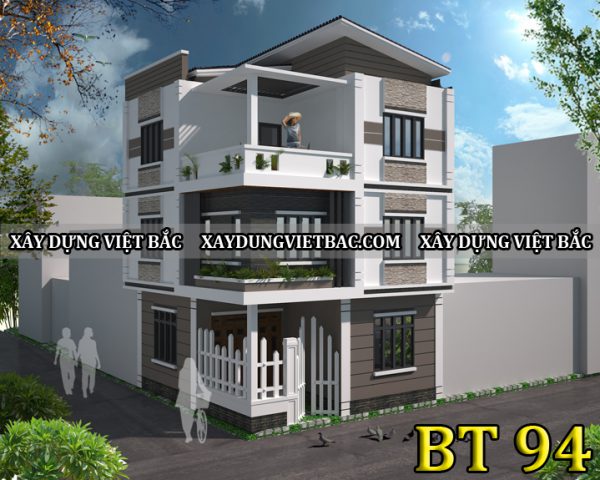 mau biet thu hien dai 3 tang 8x8m