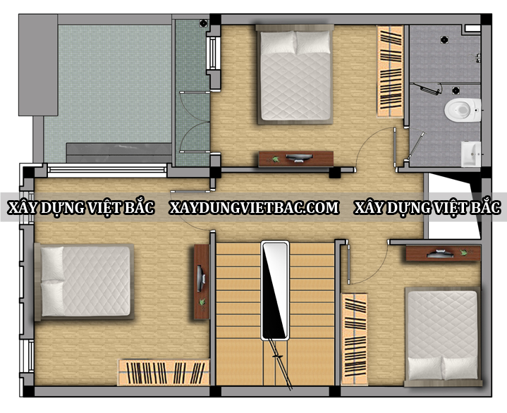 mau biet thu hien dai 3 tang 8x9.8m2