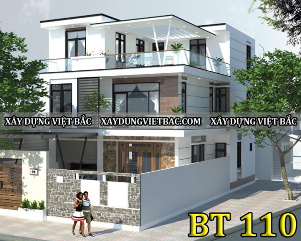 mau biet thu hien dai 3 tang 9.8x11m