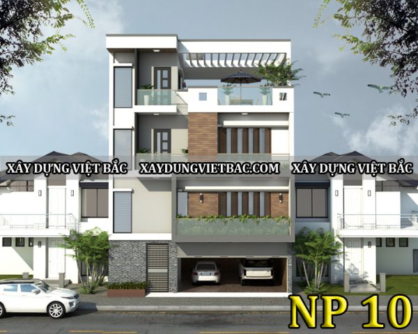 mau biet thu hien dai 4 tang 10x8.5m