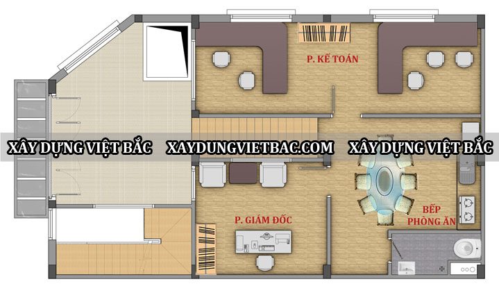 mau biet thu hien dai 4 tang 7.7x12.8m2