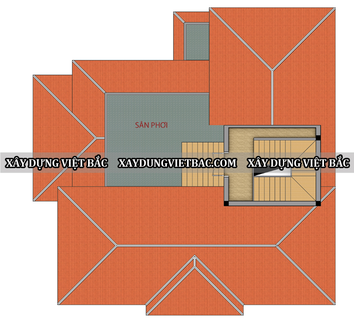 Nhà 2 tầng mặt tiền 10m kích thước 10x12m 4 phòng ngủ hiện đại