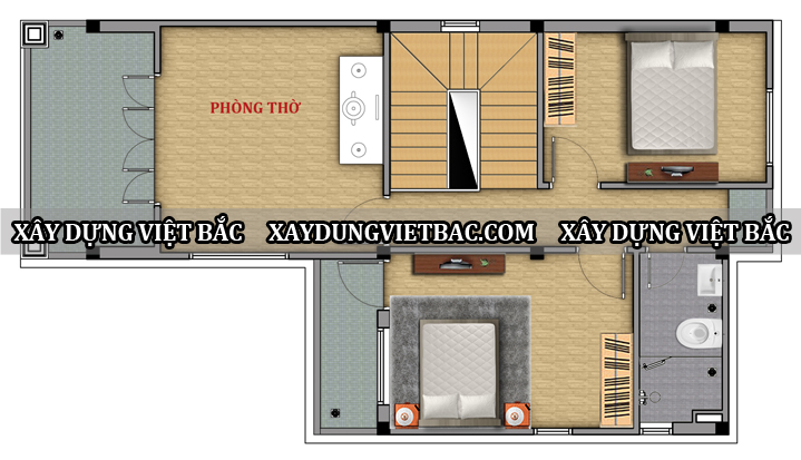 mau biet thu mai thai 2 tang 7.5x13.3m2