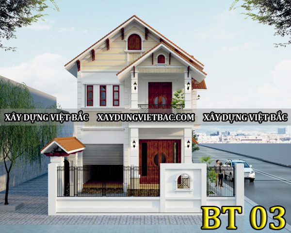 mau biet thu mai thai 2 tang 7x16m