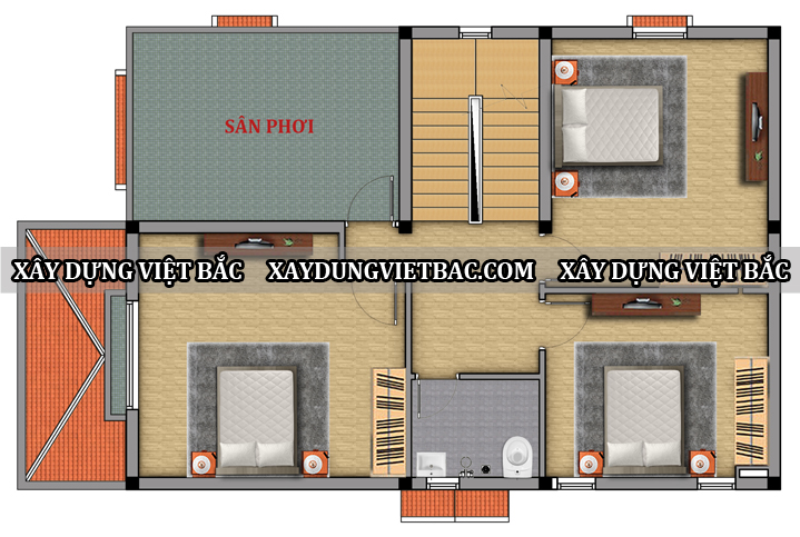 mau biet thu mai thai 2 tang 8.5x14m2