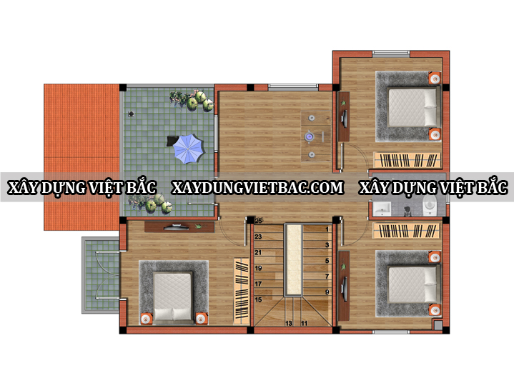 mau biet thu mai thai 2 tang 8x10m2