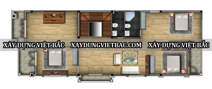 mau biet thu mai thai 2 tang 8x24m2