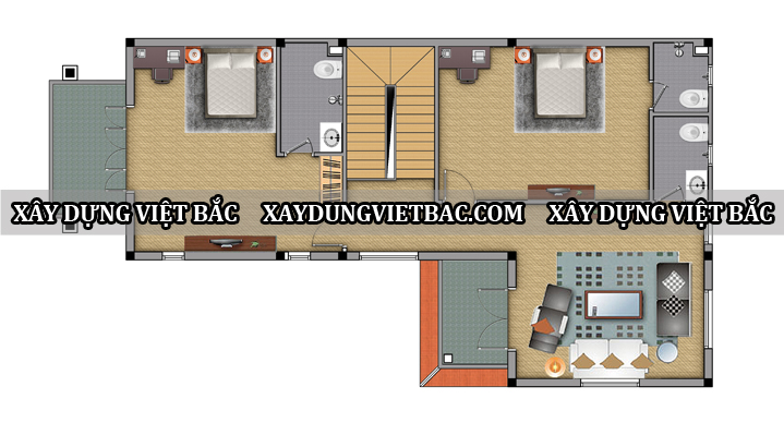 mau biet thu mai thai 2 tang 9.5x16m2