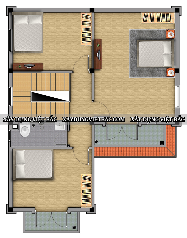 mau biet thu mai thai 2 tang 9x10.8m2