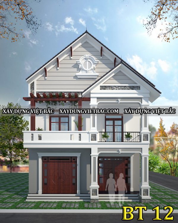 mau biet thu mai thai 2 tang 9x16m