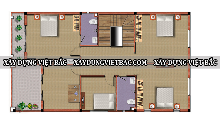 mau biet thu mai thai 2 tang 9x16m2