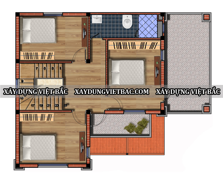 mau biet thu mai thai 3 tang 10x12.5m2