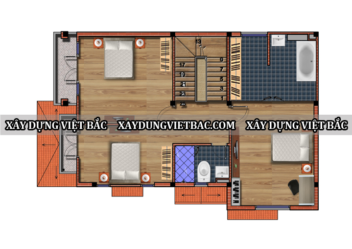 mau biet thu mai thai 3 tang 9x13m2