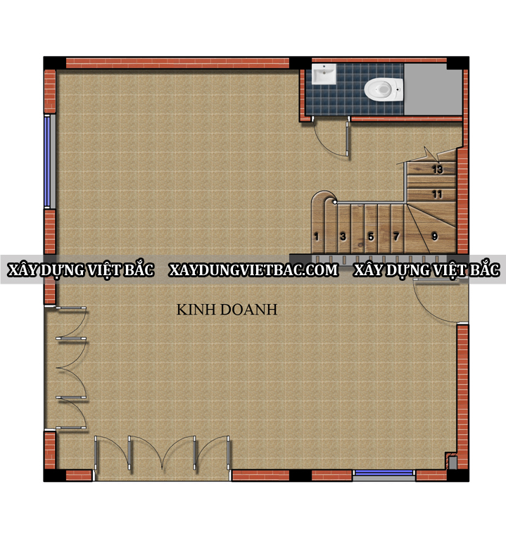 mau biet thu tan co dien 5 tang 8x8m1
