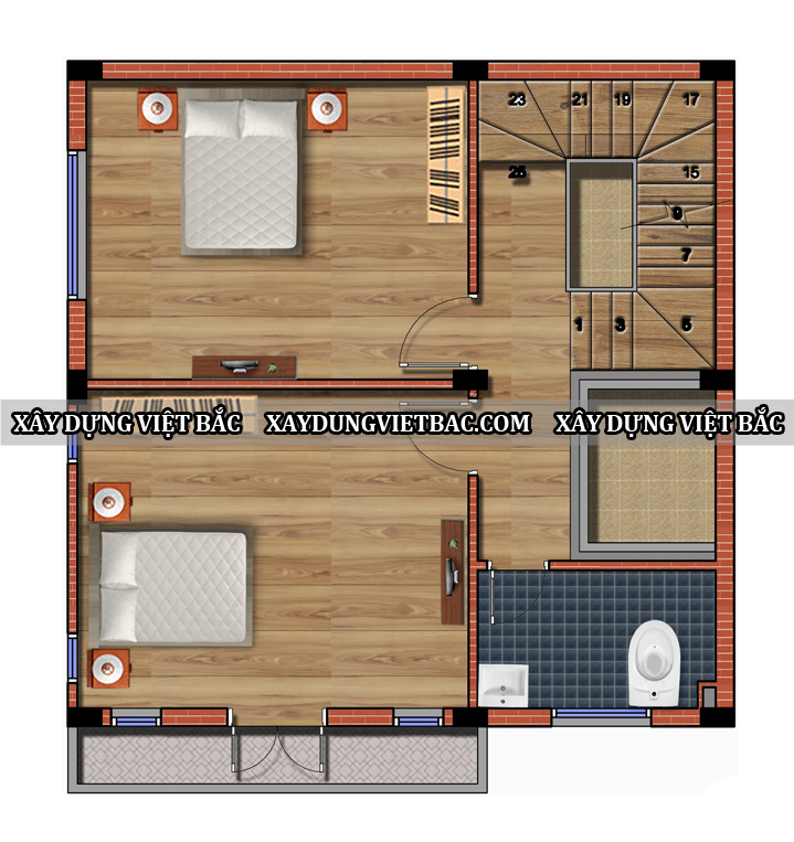 mau biet thu tan co dien 5 tang 8x8m2