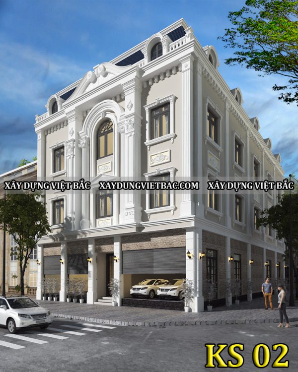 mau khach san tan co dien 3 tang 13x22m