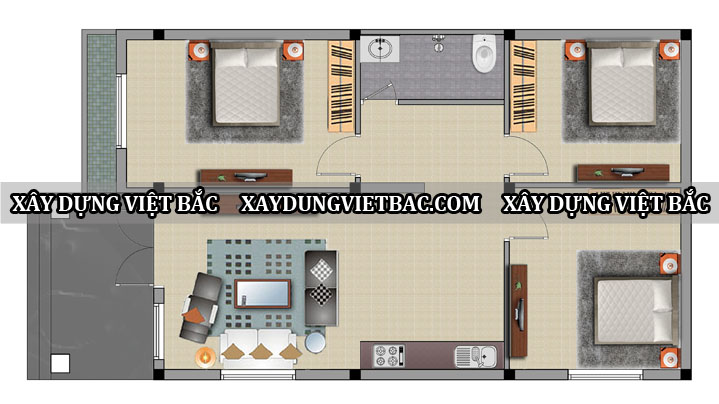 mau nha cap 4 mai thai 7.5x11.5m2