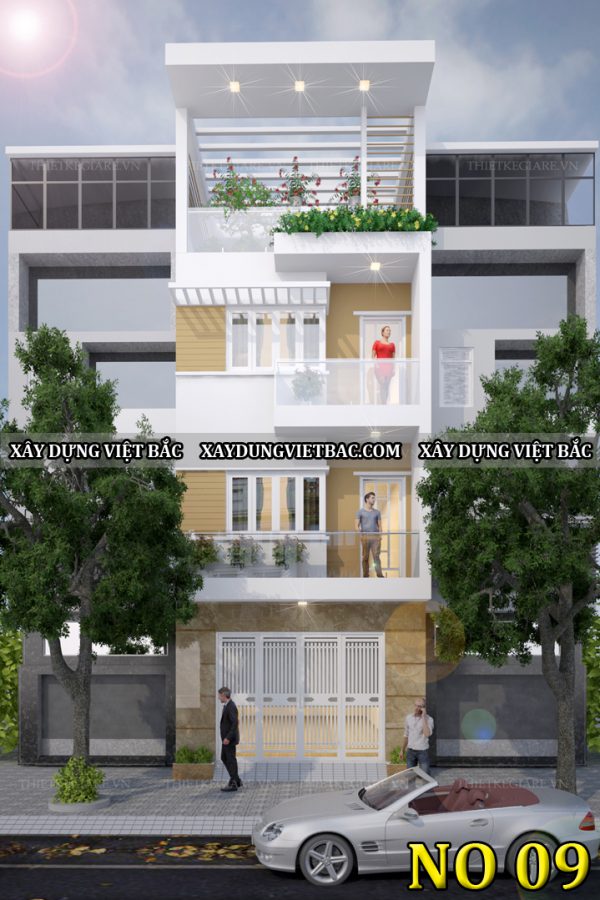 mau nha ong 4 tang hien dai 5x14m