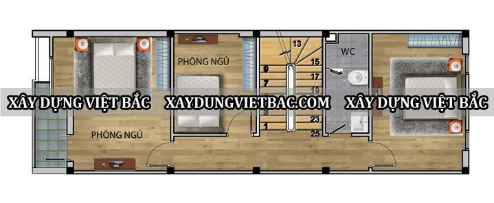 mau nha ong dep 3 tang 5x14m2