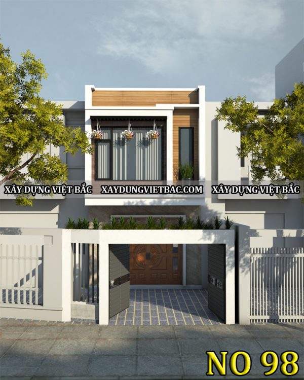 mau nha ong hien dai 2 tang 4.5x16m