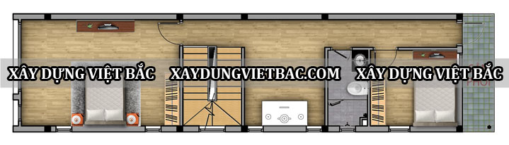 mau nha ong hien dai 2 tang 4.5x16m2