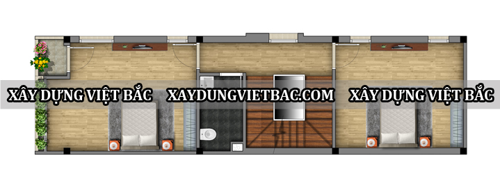mau nha ong hien dai 3 tang 4.1x15m2