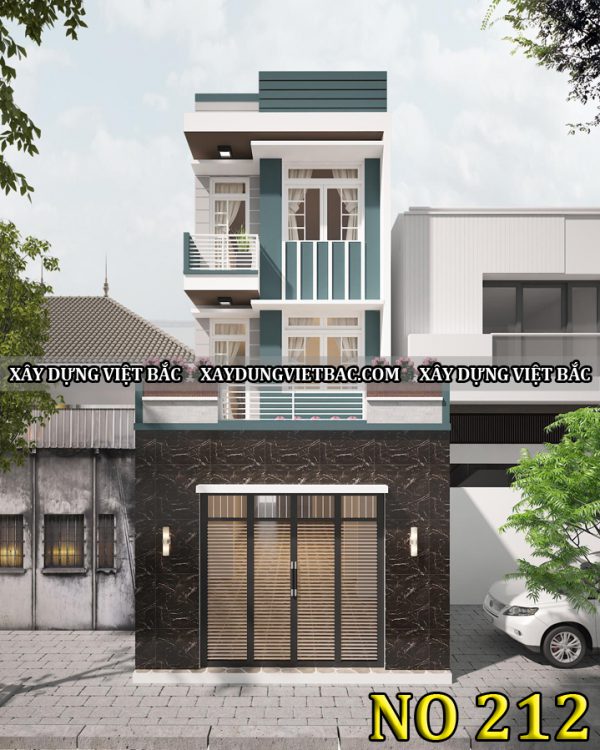 mau nha ong hien dai 3 tang 4.3x16m