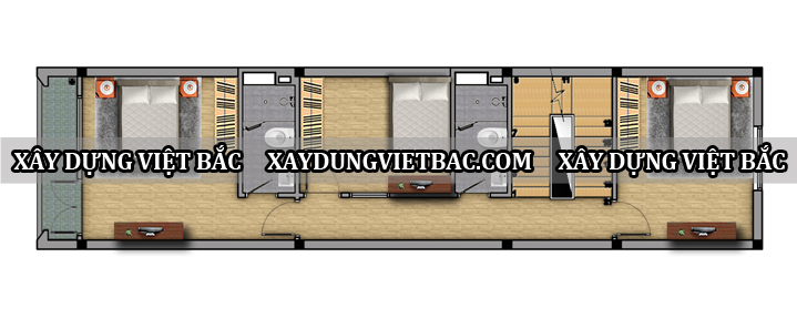mau nha ong hien dai 3 tang 4.5x17m2