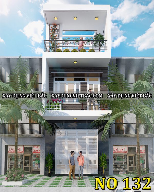 mau nha ong hien dai 3 tang 4.5x20m