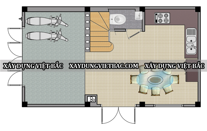 mau nha ong hien dai 3 tang 4.5x8m1