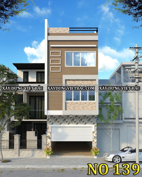 mau nha ong hien dai 3 tang 4.8x21.8m