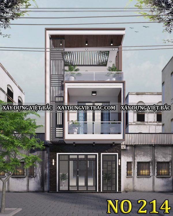 mau nha ong hien dai 3 tang 5x18.5m