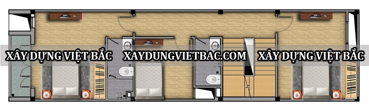 mau nha ong hien dai 3 tang 5x18.5m2