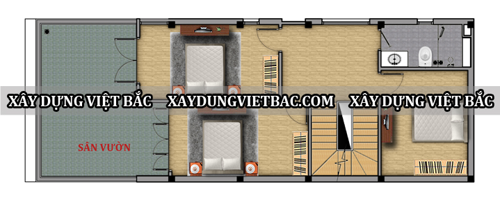 mau nha ong hien dai 3 tang 6x16.4m2