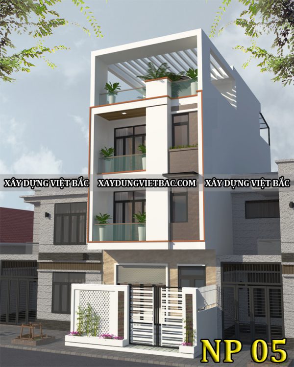 mau nha ong hien dai 3 tang 6x21.7m