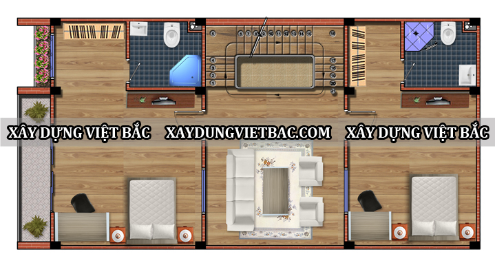 mau nha ong hien dai 3 tang 7x13m2