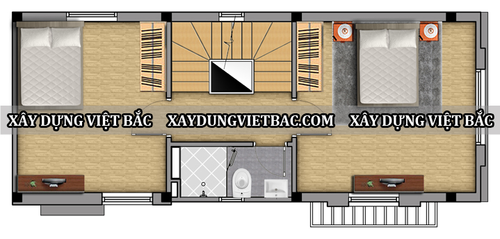 mau nha ong hien dai 4 tang 10.5x4.5m2