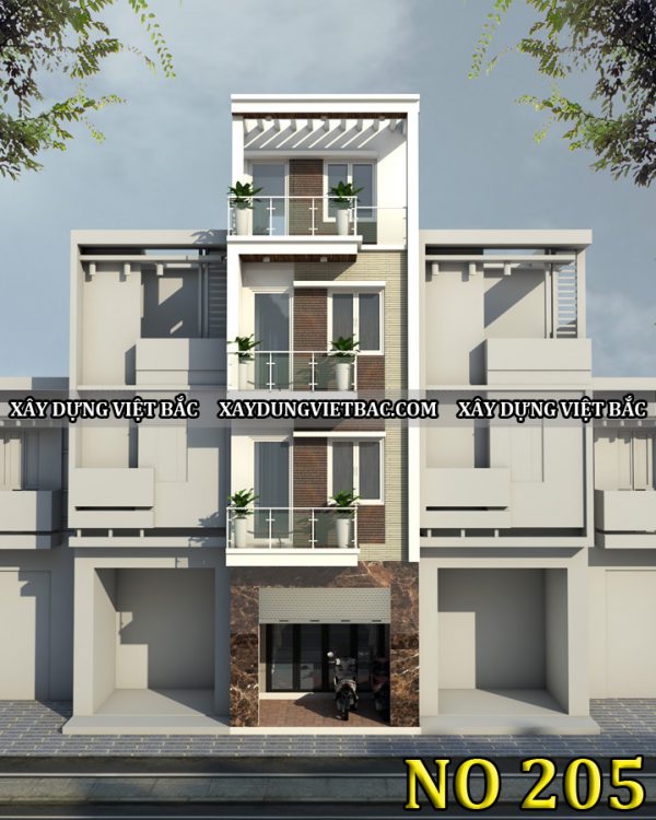 mau nha ong hien dai 4 tang 3.9x12.7m