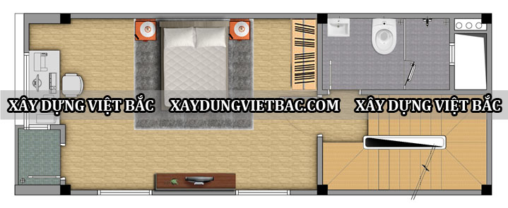 mau nha ong hien dai 4 tang 4x9.5m2
