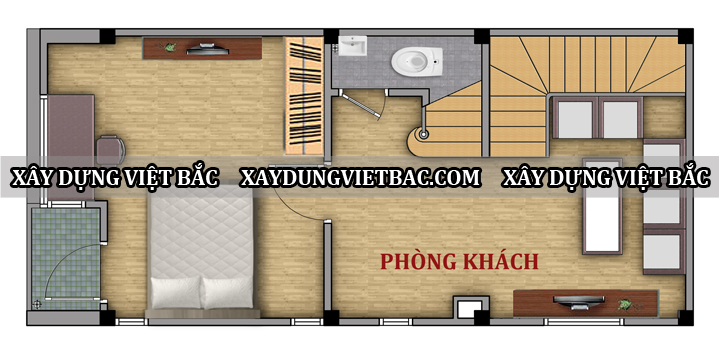 mau nha ong hien dai 4 tang 5x11m2