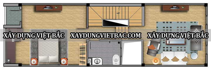 mau nha ong hien dai 4 tang 5x16.2m2