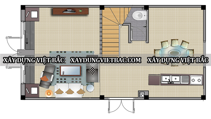 mau nha ong hien dai 4 tang 5x9.8m1